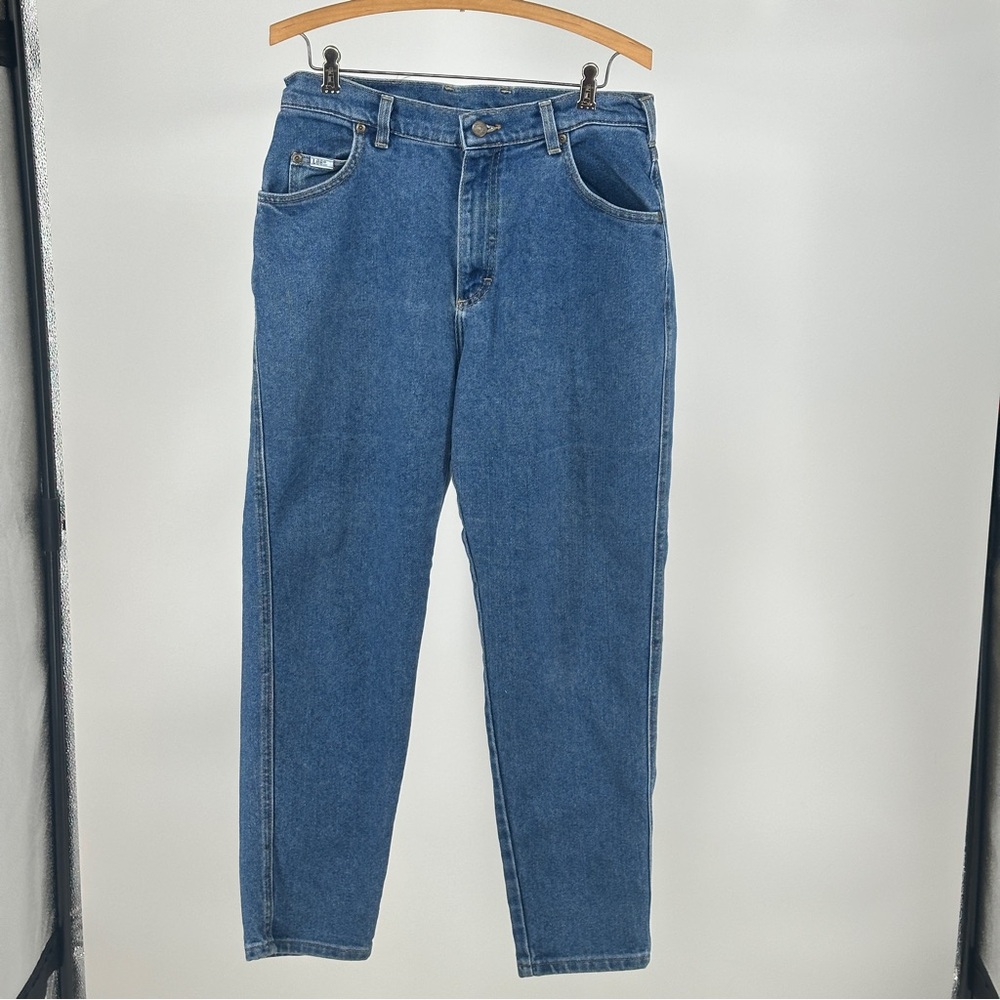 Women’s Vintage 80’s Lee Tapered Mom Denim‎ Jeans in Blue 14 Petite